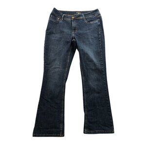 Riders By Lee Womens Jeans Size 34W Measured Bootcut Blue Denim Casual Classic
